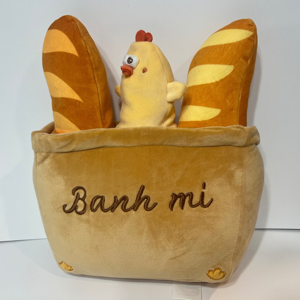 Miniso Penpie Toy DunDun Banh Mi Plush Chicken Sandwich 12 Inch NWT